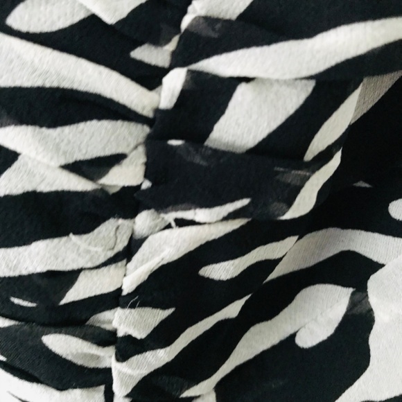 100% Silk Zebra Print A-Line Evening Dress - Picture 5 of 12